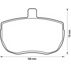 571250S STOP Комплект тормозных колодок, дисковый тормоз