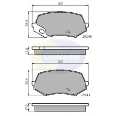 CBP02007 COMLINE Комплект тормозных колодок, дисковый тормоз