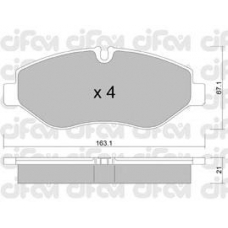 822-671-1 CIFAM Комплект тормозных колодок, дисковый тормоз
