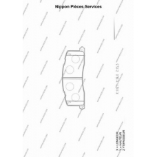 T361A11 NPS Комплект тормозных колодок, дисковый тормоз