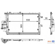 8FC 351 300-621 HELLA Конденсатор, кондиционер