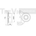 TD1051 TREVI AUTOMOTIVE Натяжной ролик, ремень ГРМ
