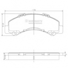 N3619003 NIPPARTS Комплект тормозных колодок, дисковый тормоз