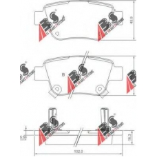 37401 ABS Комплект тормозных колодок, дисковый тормоз