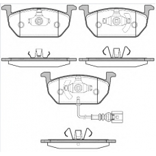 1601 01 KAWE Комплект тормозных колодок, дисковый тормоз