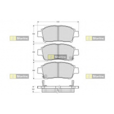 BD S317 STARLINE Комплект тормозных колодок, дисковый тормоз