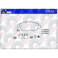 20539 GALFER Комплект тормозных колодок, дисковый тормоз