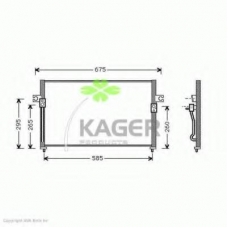 94-5174 KAGER Конденсатор, кондиционер