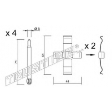 KIT.087 TRUSTING Комплектующие, колодки дискового тормоза