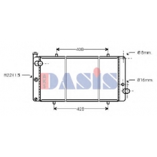 161210N AKS DASIS Радиатор, охлаждение двигателя
