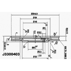J3300403 NIPPARTS Тормозной диск
