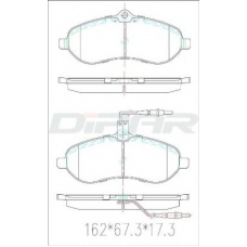 DFB2934 DITAS Комплект тормозных колодок, дисковый тормоз