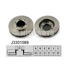 J3301089 NIPPARTS Тормозной диск