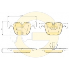 6119372 GIRLING Комплект тормозных колодок, дисковый тормоз
