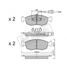 283.4 fri.tech. Комплект тормозных колодок, дисковый тормоз