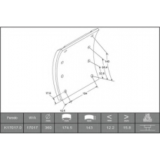 1701716006016498 Beral Комплект тормозных башмаков, барабанные тормоза