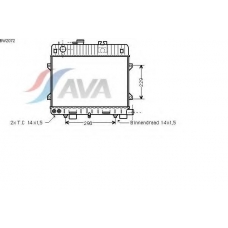 BW2072 AVA Радиатор, охлаждение двигателя