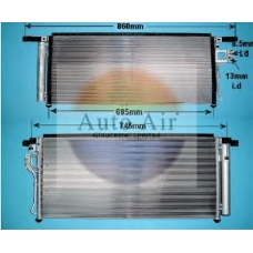 16-1098 AUTO AIR GLOUCESTER Конденсатор, кондиционер