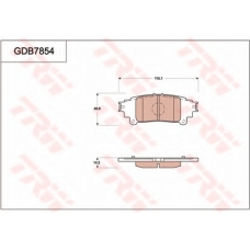 GDB7854 TRW Комплект тормозных колодок, дисковый тормоз