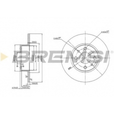 DBA066S BREMSI Тормозной диск