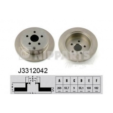 J3312042 NIPPARTS Тормозной диск
