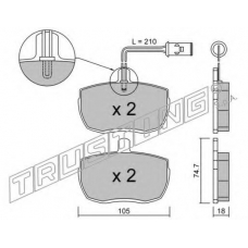 018.2 TRUSTING Комплект тормозных колодок, дисковый тормоз