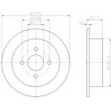 8DD 355 103-441 HELLA Тормозной диск