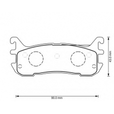 573373B BENDIX Комплект тормозных колодок, дисковый тормоз