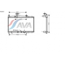 TO2317 AVA Радиатор, охлаждение двигателя