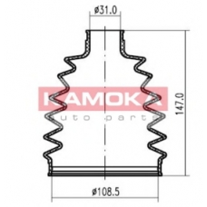 1146508 KAMOKA Пыльник, приводной вал