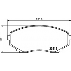 8DB 355 009-641 HELLA Комплект тормозных колодок, дисковый тормоз