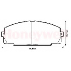 572367B BENDIX Комплект тормозных колодок, дисковый тормоз