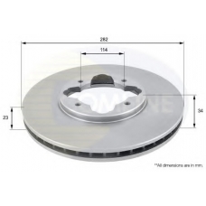 ADC0521V COMLINE Тормозной диск