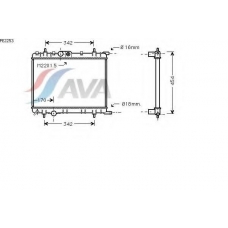 PE2253 AVA Радиатор, охлаждение двигателя