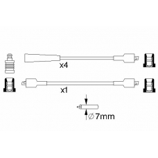 0 986 356 768 BOSCH Комплект проводов зажигания
