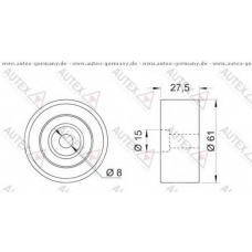 654212 AUTEX Паразитный / ведущий ролик, зубчатый ремень