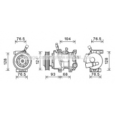 KAK242 AVA Компрессор, кондиционер