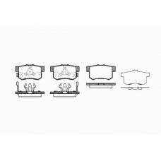 0325 04 KAWE Комплект тормозных колодок, дисковый тормоз