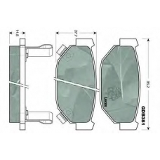 GDB381 TRW Комплект тормозных колодок, дисковый тормоз