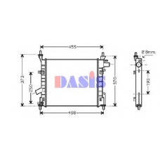 090079N AKS DASIS Радиатор, охлаждение двигателя