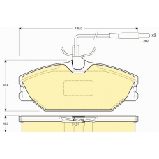 6110301 GIRLING Комплект тормозных колодок, дисковый тормоз