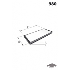 EKR7197 MECAFILTER Фильтр, воздух во внутренном пространстве