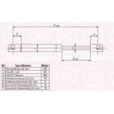 50772800 KLOKKERHOLM Газовая пружина, капот