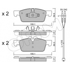 822-916-0K CIFAM Комплект тормозных колодок, дисковый тормоз
