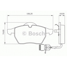 0 986 BB0 147 BOSCH Комплект тормозных колодок, дисковый тормоз