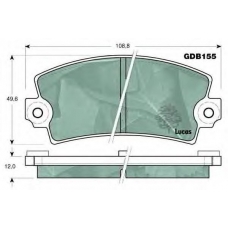 GDB155 TRW Комплект тормозных колодок, дисковый тормоз