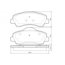 12-1559 E.T.F. Комплект тормозных колодок, дисковый тормоз