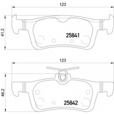 8DB 355 021-311 HELLA Комплект тормозных колодок, дисковый тормоз