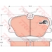 GDB818 TRW Комплект тормозных колодок, дисковый тормоз