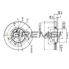 DBA104S BREMSI Тормозной диск